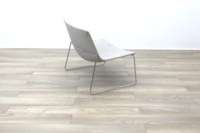Arper Catifa 80 Sled Grey Leather Reception Chair - Thumb 7