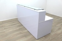 New Cancelled Order Gloss White Office Reception Desk Counter - Thumb 4