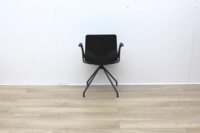 Four Grey Meeting Chair With Material Seat - Thumb 4