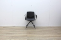 Four Grey Meeting Chair With Material Seat - Thumb 2