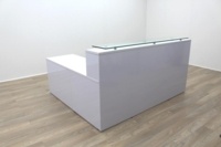 New Cancelled Order Gloss White Office Reception Desk Counter - Thumb 7