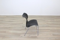 Black Polymer Stacking Office Canteen Chair - Thumb 6