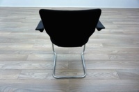 Orangebox X10 Black Fabric Chrome Frame Office Meeting Chairs - Thumb 5