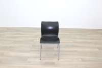 Black Polymer Stacking Office Canteen Chair - Thumb 5