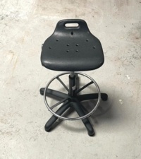 Black Draughtsman Chairs With Glides - Thumb 2
