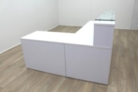 New Cancelled Order Gloss White Office Reception Desk Counter - Thumb 8