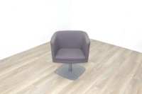 Grey Fabric Office Reception Tub Chairs - Thumb 3