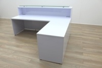 New Cancelled Order Gloss White Office Reception Desk Counter - Thumb 6