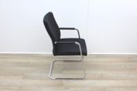 Black Meeting Chairs With Chrome Legs  - Thumb 4