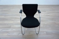 Orangebox X10 Black Fabric Chrome Frame Office Meeting Chairs - Thumb 3