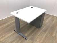 White Desk With Adjustable Frame  - Thumb 5